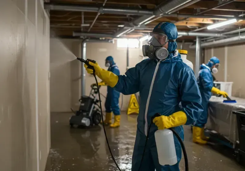 Basement Sanitization and Antimicrobial Treatment process in New Wilmington, PA